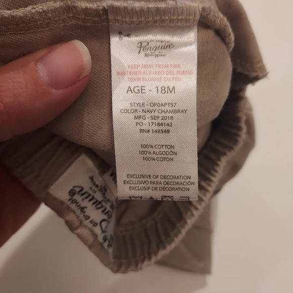 Original Penguin Baby Boy 2 Piece Shark Button Down Shirt & Pant Set in Size 18M - Picture 9 of 9